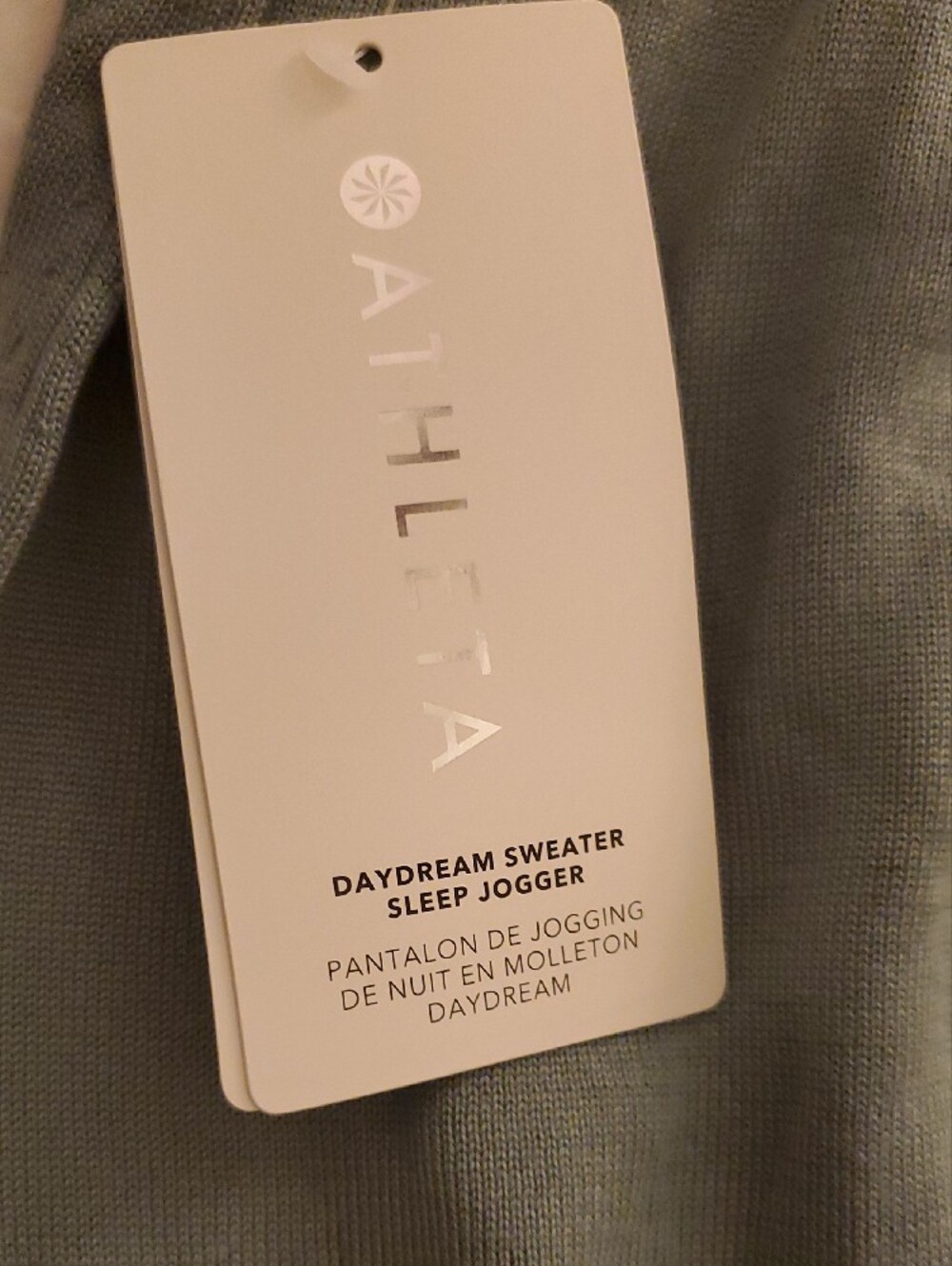 Athleta Womens Daydream Sweater Sleep Jogger Pants 2X Sage Green Pockets NEW - Picture 3 of 5